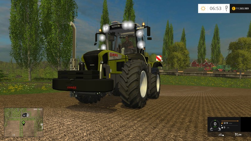 Claas Xerion weight with additional weights